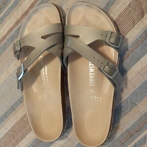 Silver Birkenstocks size 40